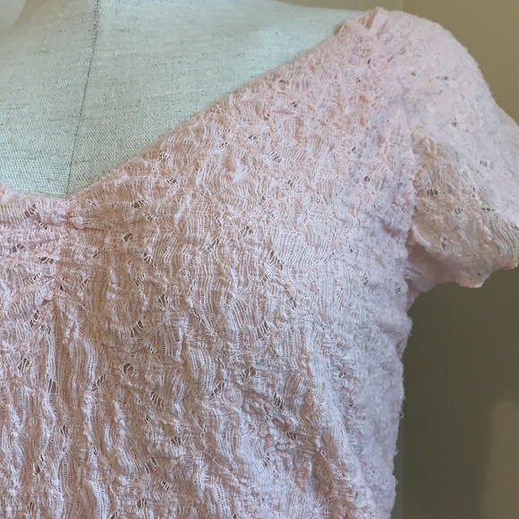 INC, blush lace top. Size Medium. - Picture 2 of 6